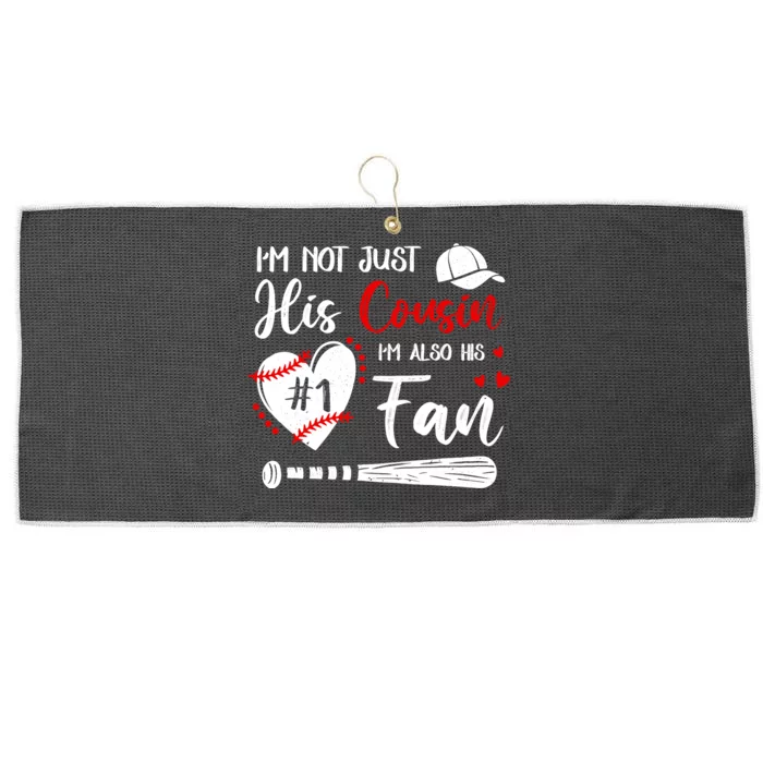 IM Not Just His Cousin IM His Number One Fan Baseball Large Microfiber Waffle Golf Towel