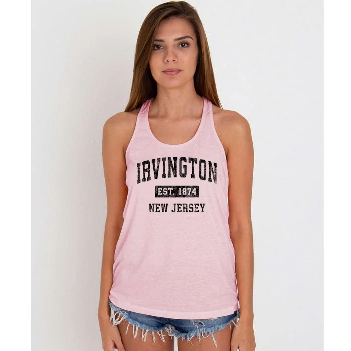 Irvington New Jersey Nj Vintage Sports Women's Knotted Racerback Tank