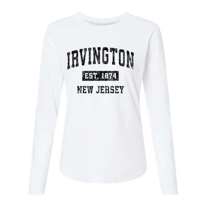 Irvington New Jersey Nj Vintage Sports Womens Cotton Relaxed Long Sleeve T-Shirt