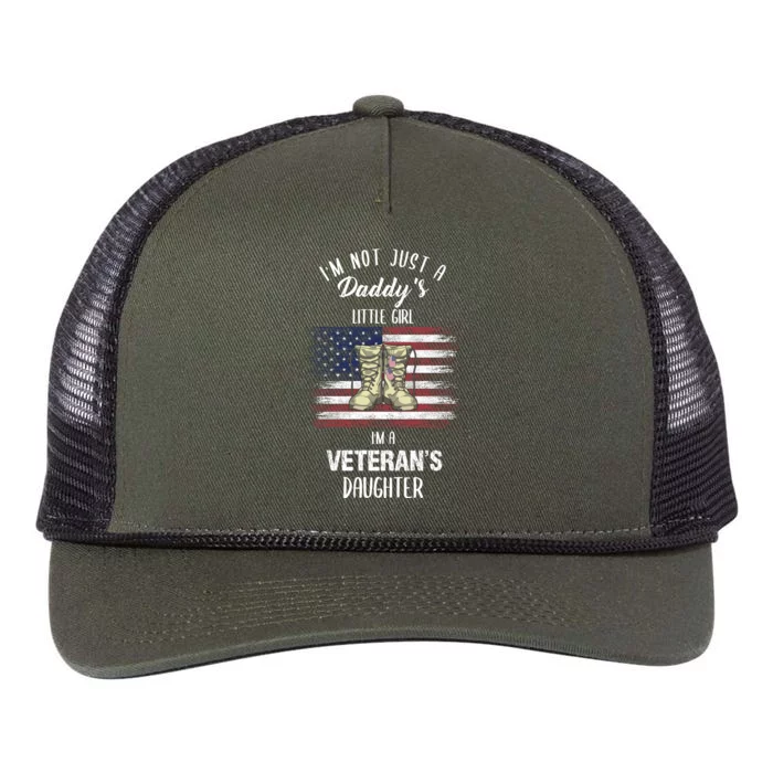 I'm Not Just Daddy's Little Girl Im A Veterans Daughter Retro Rope Trucker Hat Cap