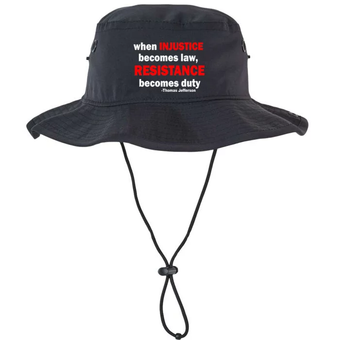 Injustice Becomes Law Resistance Duty Legacy Cool Fit Booney Bucket Hat