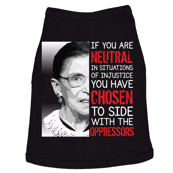 Injustice Ruth Bader Ginsburg Notorious RBG Quote Doggie Tank