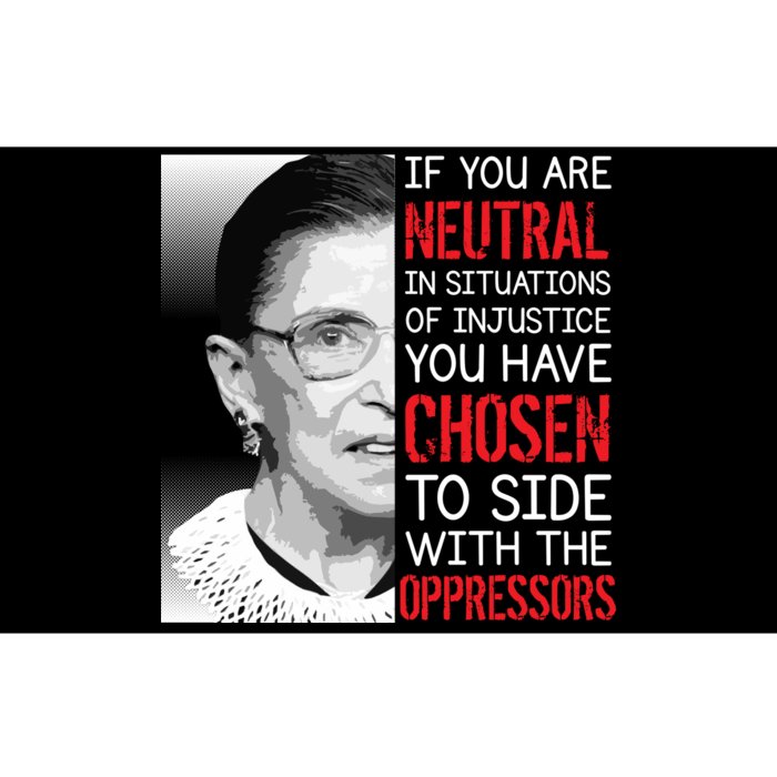 Injustice Ruth Bader Ginsburg Notorious RBG Quote Bumper Sticker