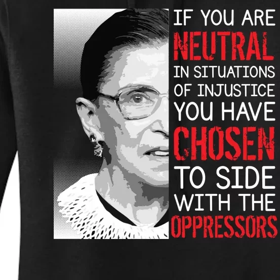 Injustice Ruth Bader Ginsburg Notorious RBG Quote Women's Pullover Hoodie