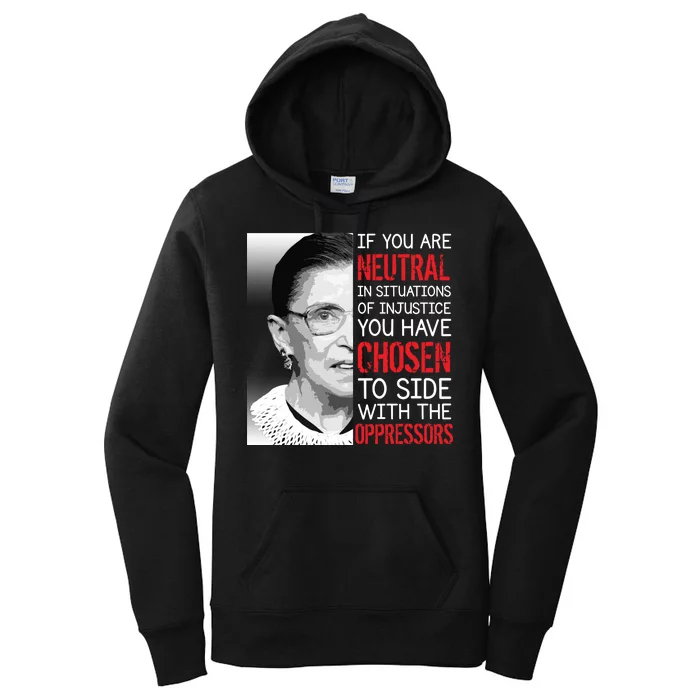 Injustice Ruth Bader Ginsburg Notorious RBG Quote Women's Pullover Hoodie