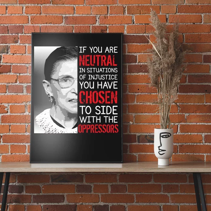 Injustice Ruth Bader Ginsburg Notorious RBG Quote Poster