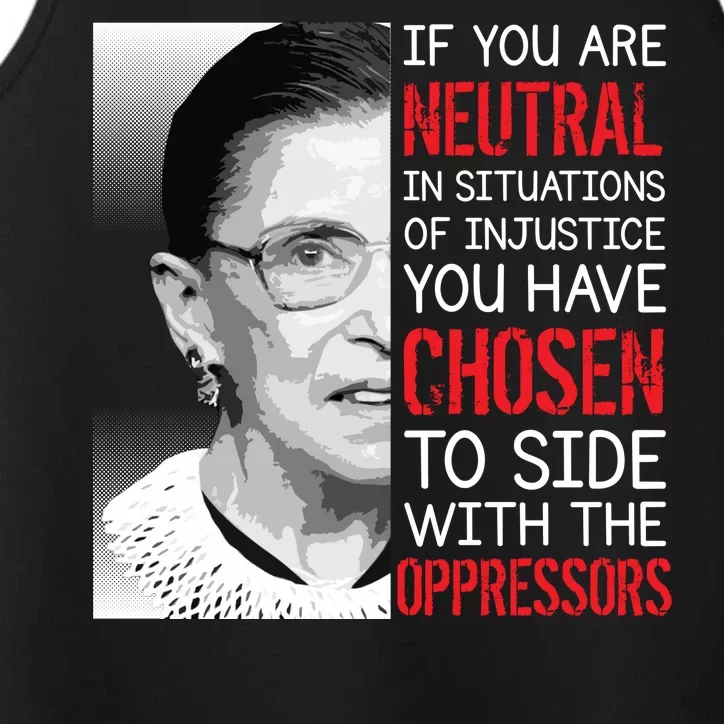 Injustice Ruth Bader Ginsburg Notorious RBG Quote Performance Tank