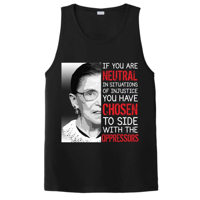 Injustice Ruth Bader Ginsburg Notorious RBG Quote Performance Tank