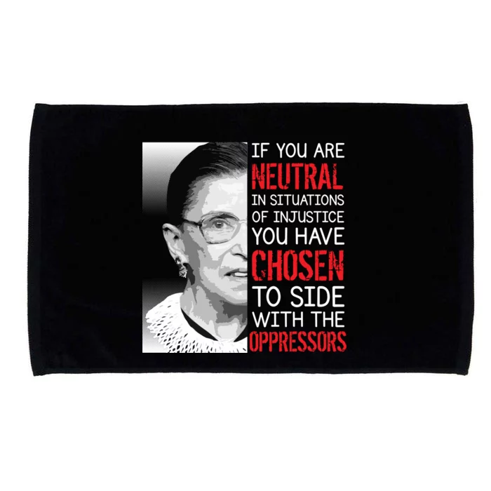 Injustice Ruth Bader Ginsburg Notorious RBG Quote Microfiber Hand Towel