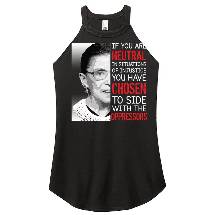 Injustice Ruth Bader Ginsburg Notorious RBG Quote Women’s Perfect Tri Rocker Tank