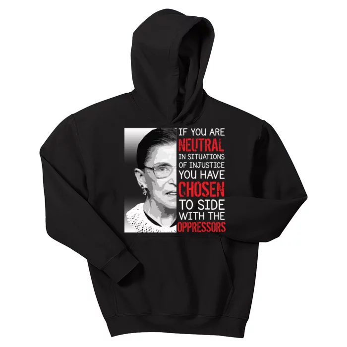 Injustice Ruth Bader Ginsburg Notorious RBG Quote Kids Hoodie