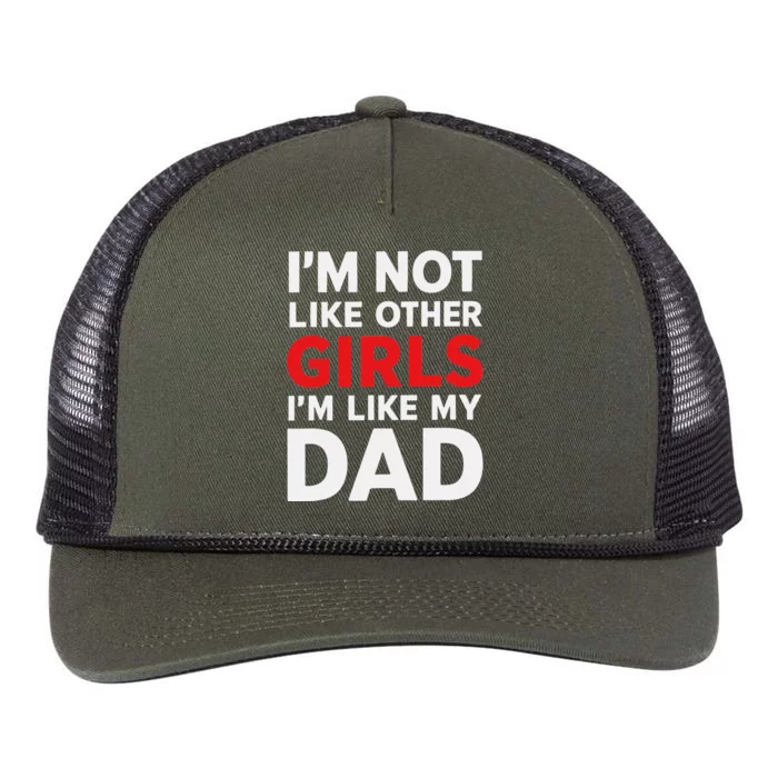 Im Not Like Other Im Like My Dad Funny Retro Rope Trucker Hat Cap