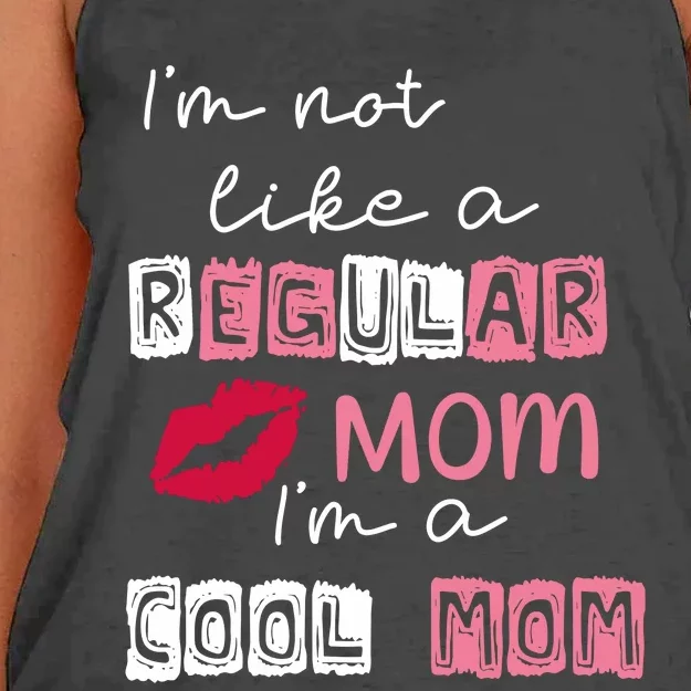 Im Not Like A Regular Mom Im A Cool Mom Women's Knotted Racerback Tank