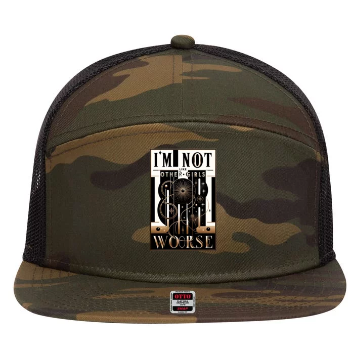 Im Not Like Other Girl S Im Worse 7 Panel Mesh Trucker Snapback Hat