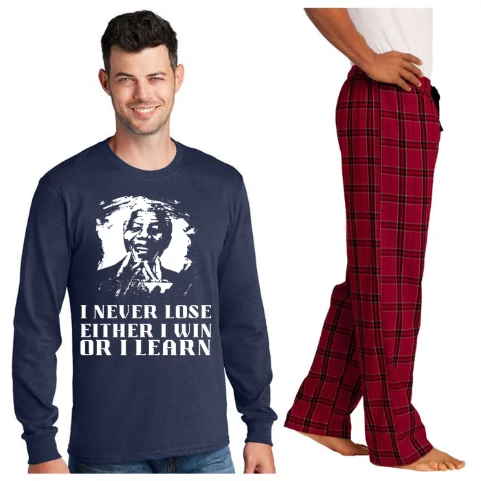 I Never Lose Either I Win Or I Learn Mandela's Motivational Long Sleeve Pajama Set