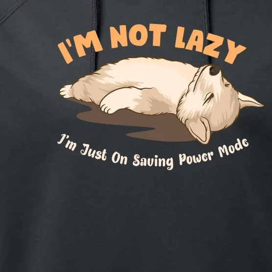 Im Not Lazy I'm Just On Saving Power Mode Performance Fleece Hoodie