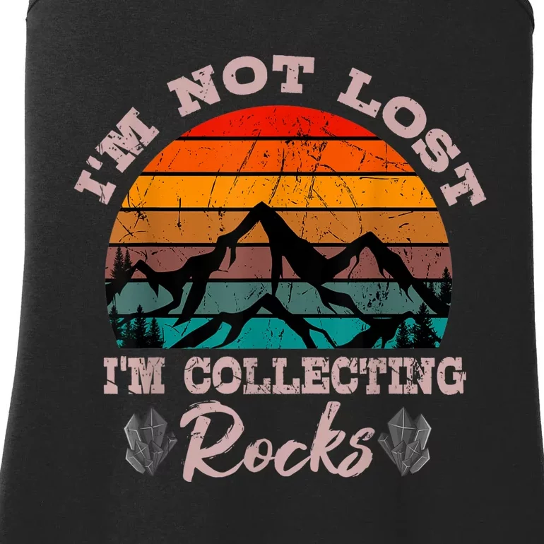 I'm Not Lost I'm Collecting Rocks Geologist Earth Scientist Ladies Essential Tank