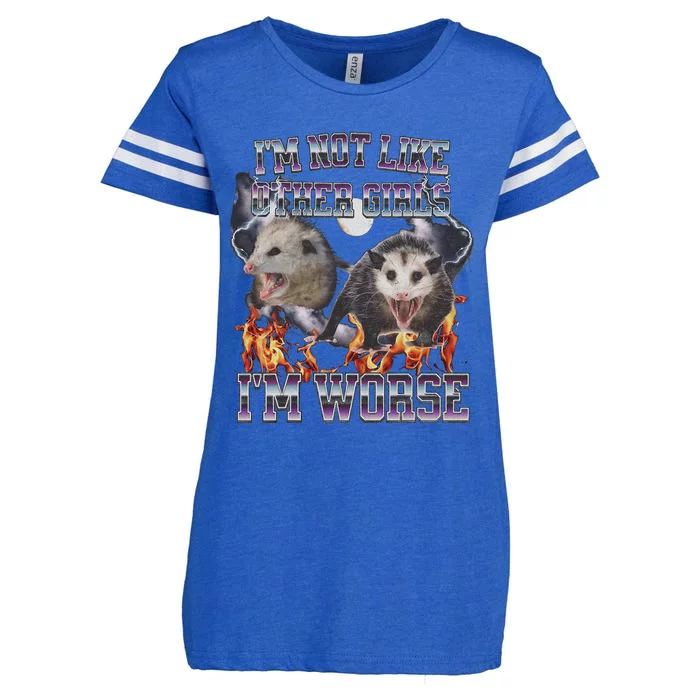 IM Not Like Other IM Worse Possum Funny Enza Ladies Jersey Football T-Shirt