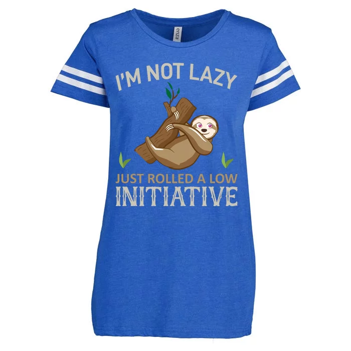 I'm Not Lazy Just Rolled A Low Initative Enza Ladies Jersey Football T-Shirt