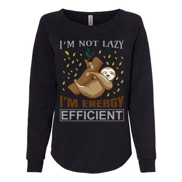 I'm Not Lazy I'm Energy Efficient Womens California Wash Sweatshirt