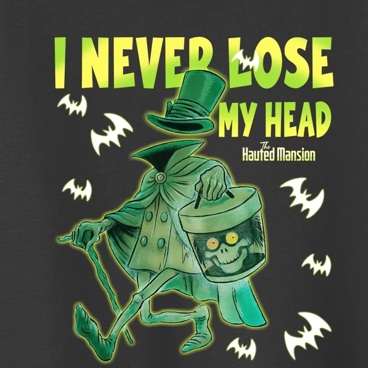 I Never Lose My Head Hatbox Halloween Hatbox Ghost Haunted Mansion Sh Toddler T-Shirt