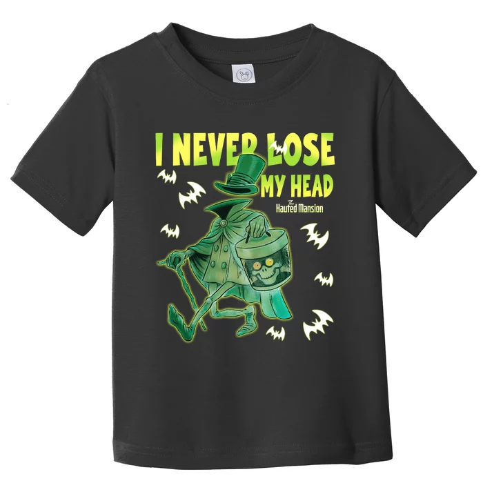 I Never Lose My Head Hatbox Halloween Hatbox Ghost Haunted Mansion Sh Toddler T-Shirt