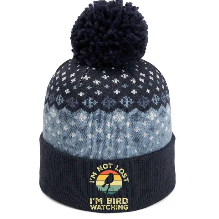 Im Not Lost Im Bird Watching Birdwatching Birds Lover Gift The Baniff Cuffed Pom Beanie