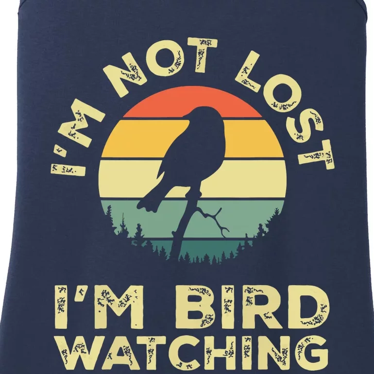 Im Not Lost Im Bird Watching Birdwatching Birds Lover Gift Ladies Essential Tank