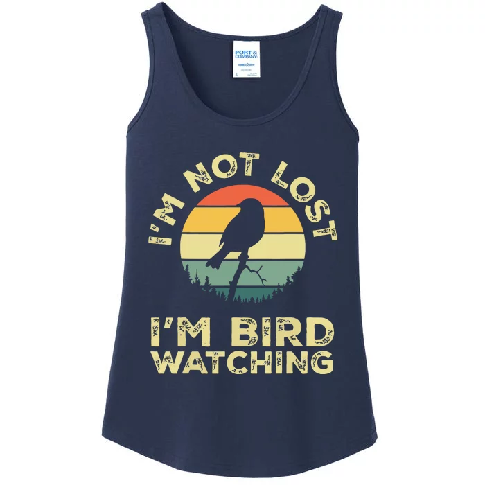 Im Not Lost Im Bird Watching Birdwatching Birds Lover Gift Ladies Essential Tank