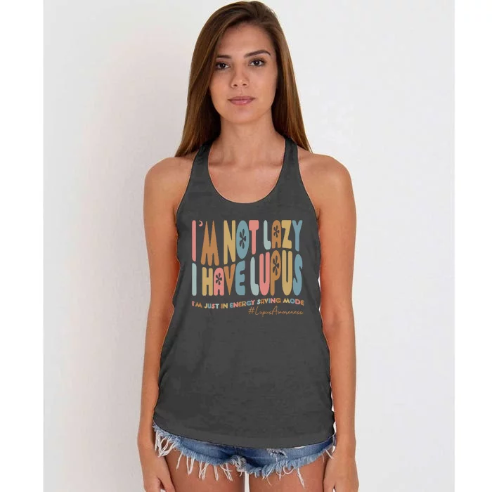 Im Not Lazy I Have Lupus Support Women's Knotted Racerback Tank