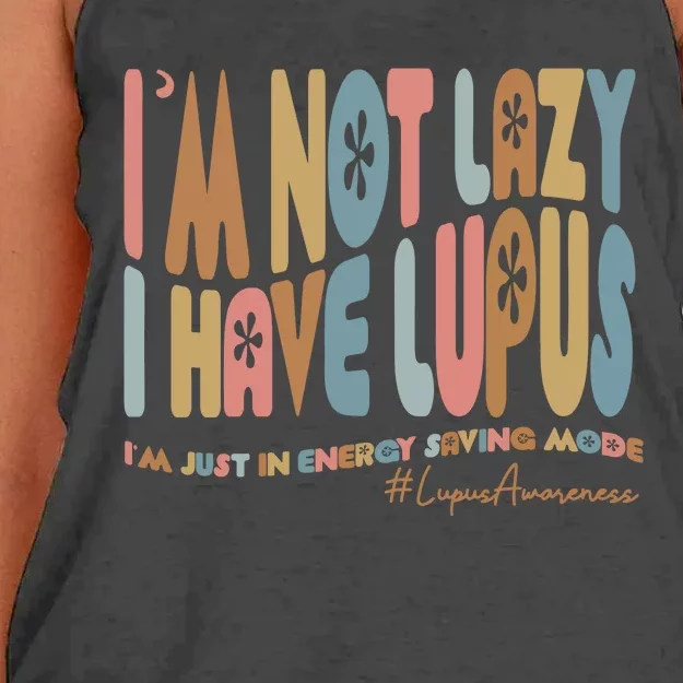 Im Not Lazy I Have Lupus Support Women's Knotted Racerback Tank