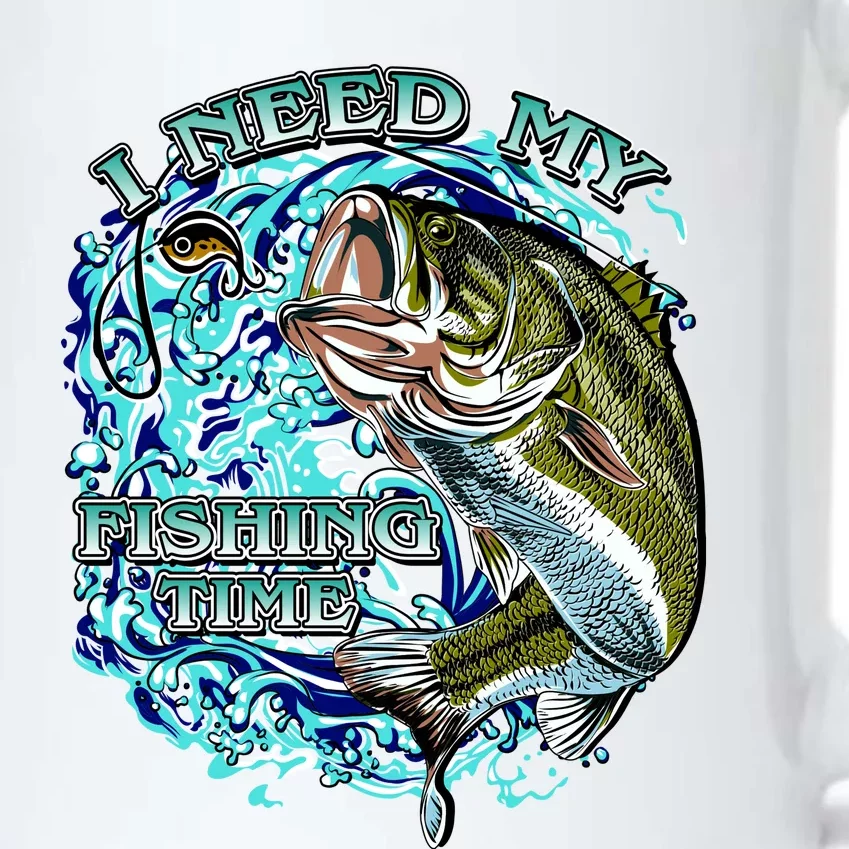 I Need My Fishing Time Black Color Changing Mug