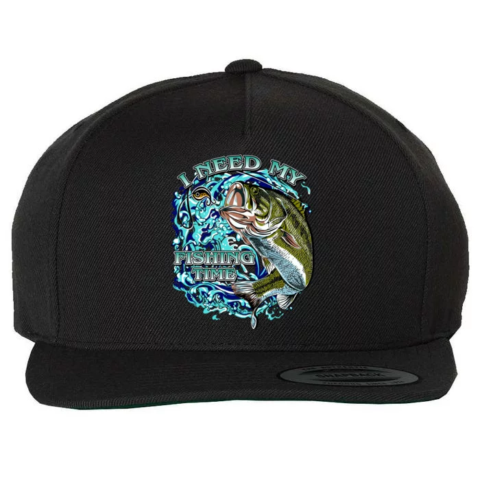 I Need My Fishing Time Wool Snapback Cap