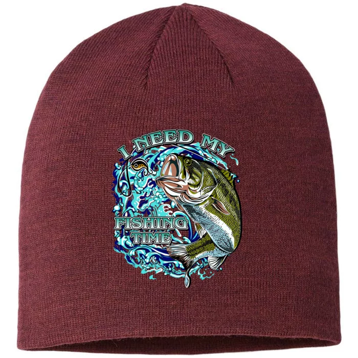 I Need My Fishing Time 8 1/2in Sustainable Knit Beanie