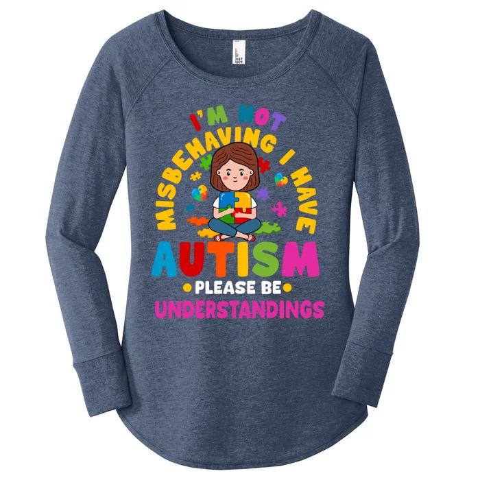 IM Not Misbehaving I Have Autism Awareness Autistic Gift Women's Perfect Tri Tunic Long Sleeve Shirt