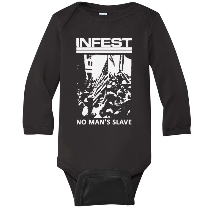 Infest No Mans Slave Baby Long Sleeve Bodysuit