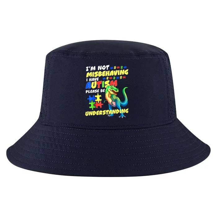 Im Not Misbehaving I Have Autism Funny Dinosaur Autism Awareness Gift Cool Comfort Performance Bucket Hat