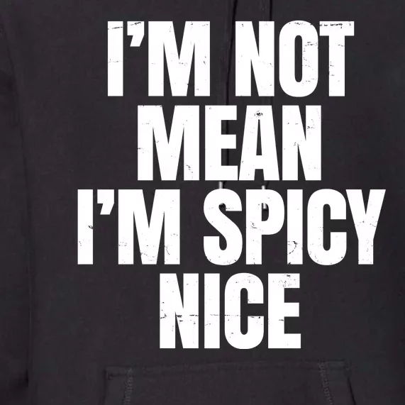 Im Not Mean Im Spicy Nice Funny Premium Hoodie