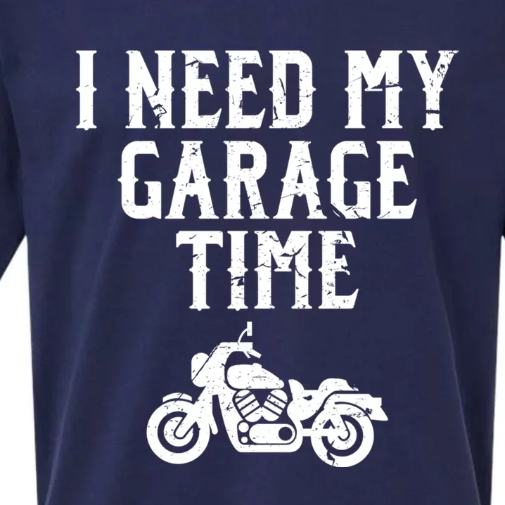 I Need My Garage Time Funny Mechanic Motorcycle Guy Engine Cool Gift Sueded Cloud Jersey T-Shirt