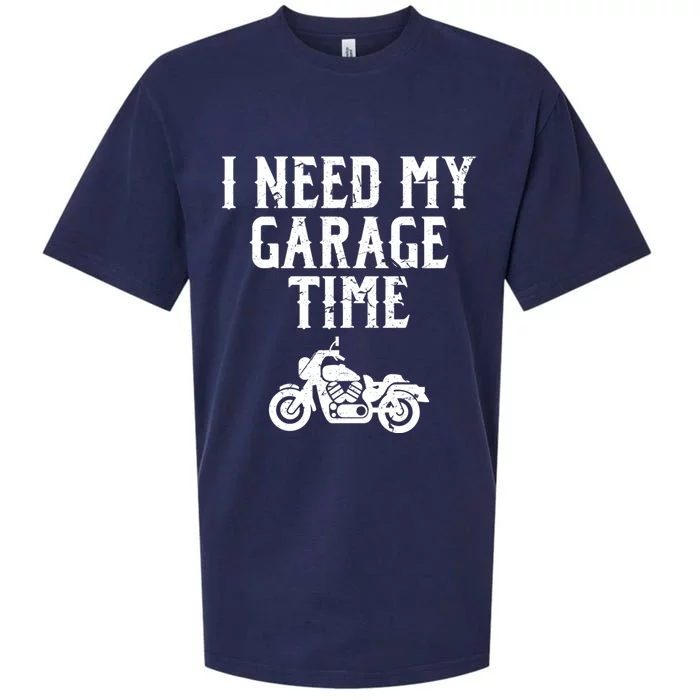 I Need My Garage Time Funny Mechanic Motorcycle Guy Engine Cool Gift Sueded Cloud Jersey T-Shirt