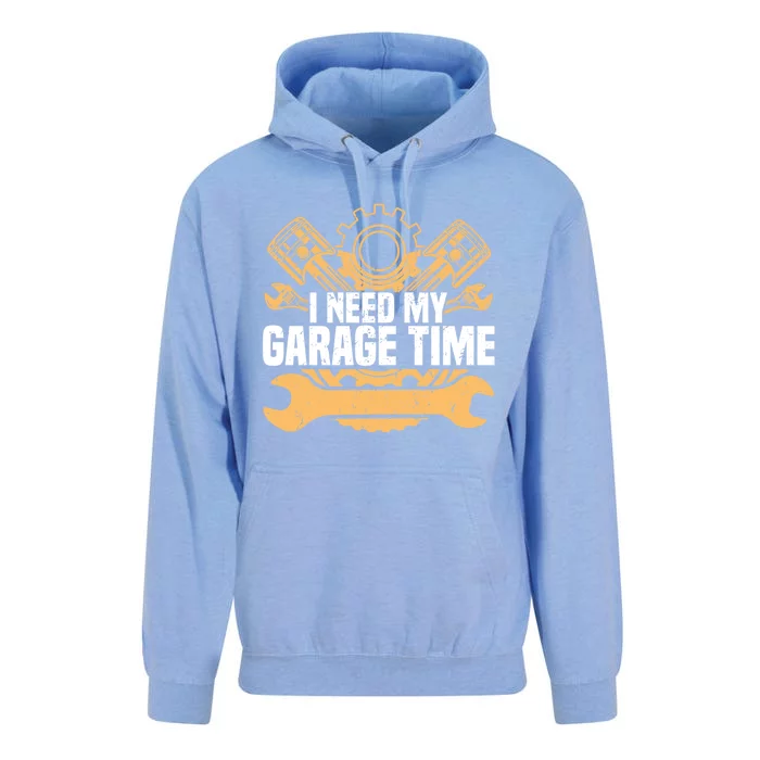 I Need My Garage Time Engine Quote Motor Car Mechanic Meaningful Gift Unisex Surf Hoodie