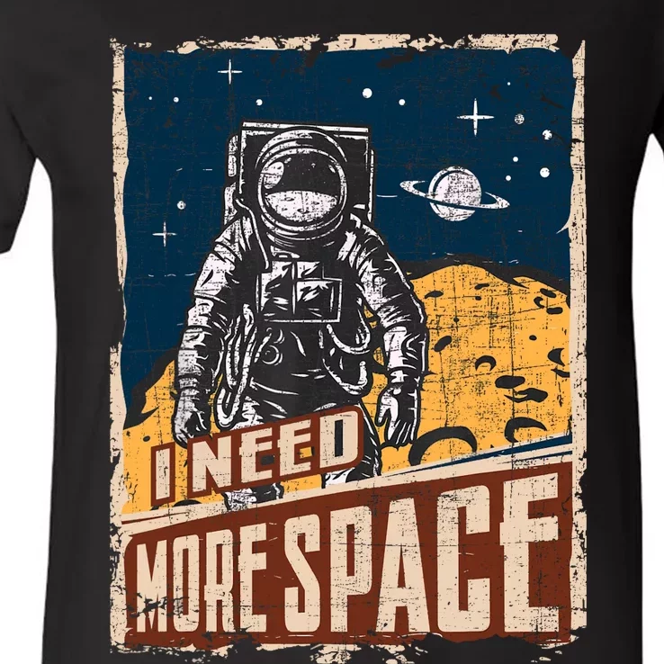 I Need More Space Universe Planets Astronaut V-Neck T-Shirt