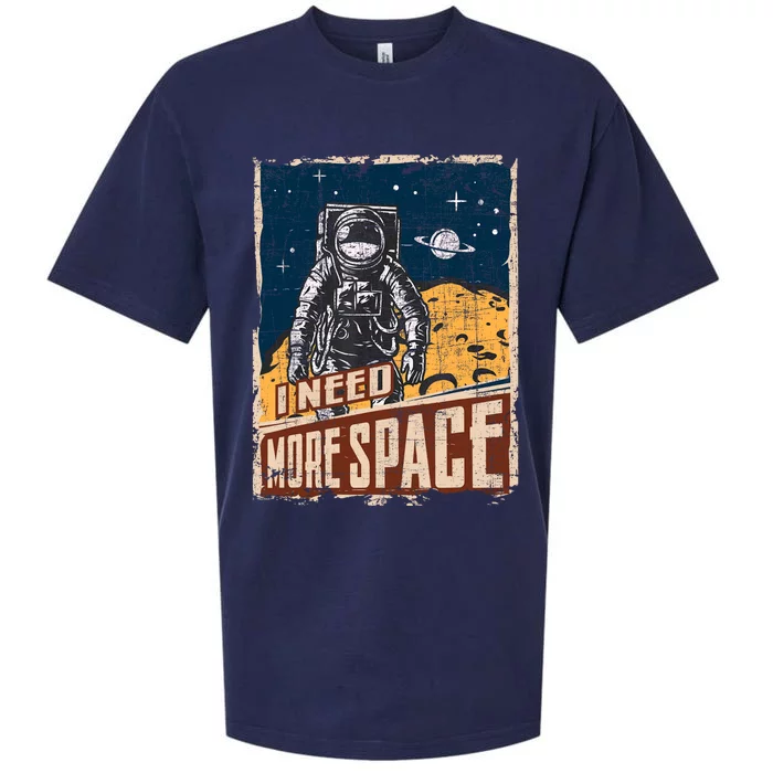 I Need More Space Universe Planets Astronaut Sueded Cloud Jersey T-Shirt