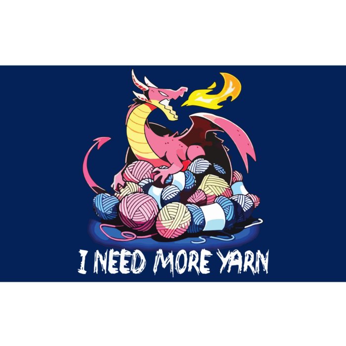 I Need More Yarn Funny Dragon Knitting Quilting Bumper Sticker