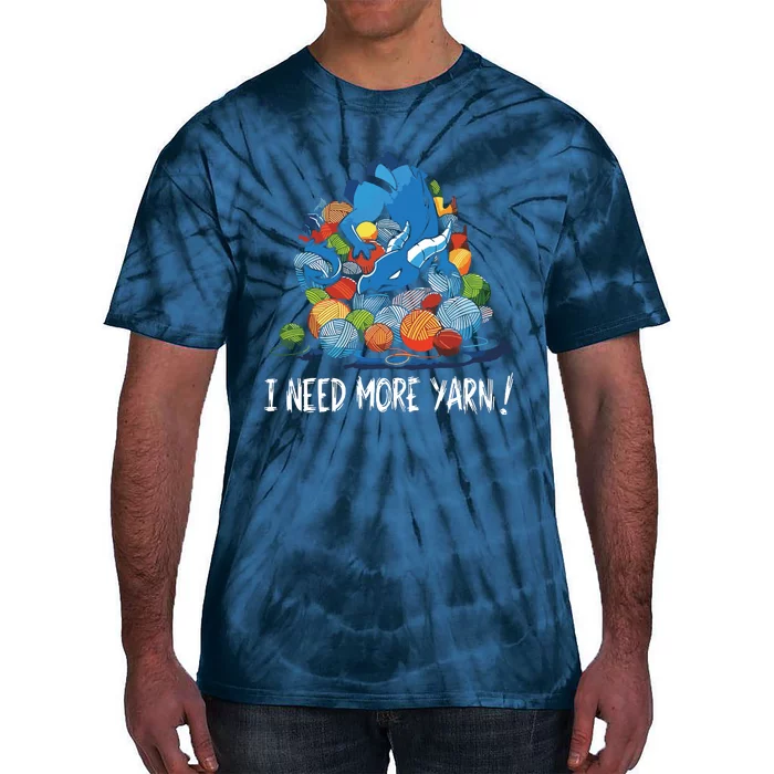 I Need More Yarn Dragon Tie-Dye T-Shirt