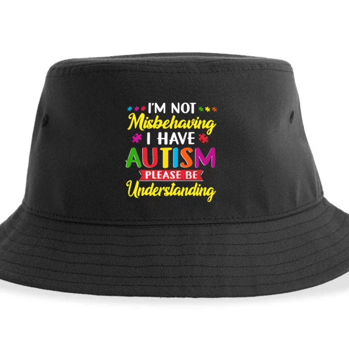 I'm Not Misbehaving I Have Autism Please Be Understanding Autism Awareness Month Sustainable Bucket Hat