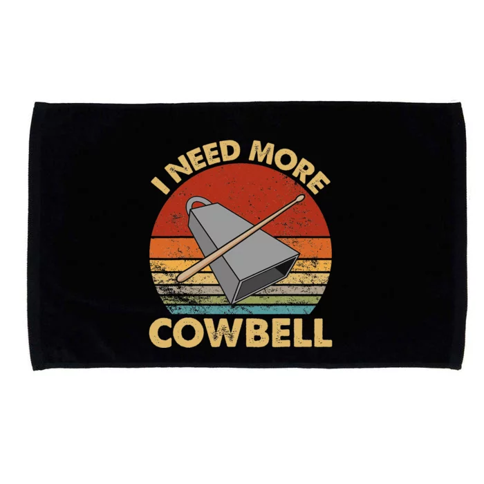 I Need More Cowbell Funny Drummer Lover Humorous Microfiber Hand Towel