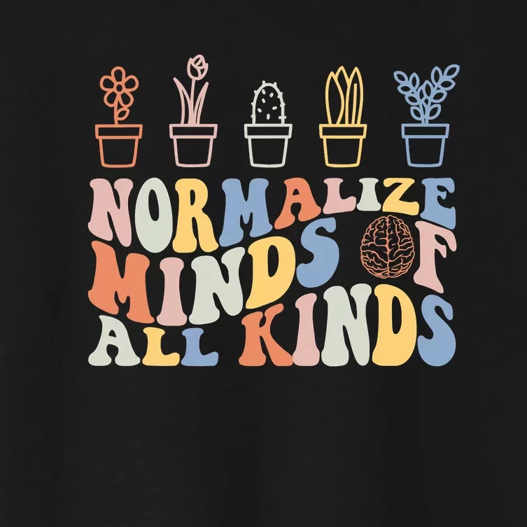 Inclusion Normalize Minds Of All Kinds Autism Awareness Women's Crop Top Tee