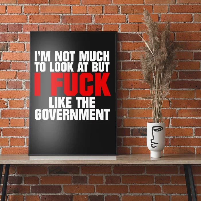 IM Not Much To Look At But I Fuck Like The Government Poster