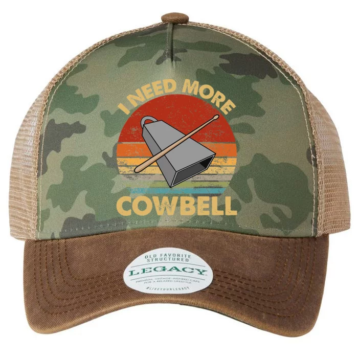 I Need More Cowbell Funny Drummer Lover Humorous Legacy Tie Dye Trucker Hat